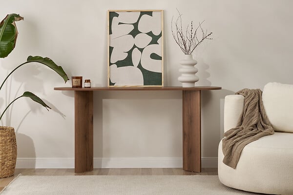 HABITAT ET JARDIN - Console en bois "Sira" - 150 x 35 x 75 cm - Noyer - large