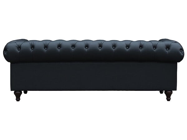 HABITAT ET JARDIN - Canapé fixe Chesterfield "Aliza" - 208 x 82 x 70 cm - 3 places - Noir - large