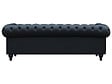 HABITAT ET JARDIN - Canapé fixe Chesterfield "Aliza" - 208 x 82 x 70 cm - 3 places - Noir - vignette