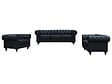 HABITAT ET JARDIN - Canapé fixe Chesterfield "Aliza" - 208 x 82 x 70 cm - 3 places - Noir - vignette