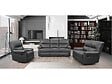 HABITAT ET JARDIN - Canapé relax "Lincoln" - 197 x 89 x 103 cm - 3 places - Gris - vignette