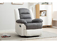HABITAT ET JARDIN - Fauteuil relax "Buckingham" - 85 x 93 x 100 cm - Blanc / Gris clair - vignette