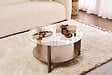 HABITAT ET JARDIN - Table basse en bois "Clara" - 75 x 75 x 40 cm - NoyerTransparent - vignette