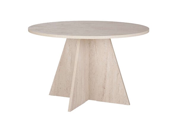 HABITAT ET JARDIN - Table à manger en bois "Virella" - 120 x 120 x 75 cm - Travertin - large