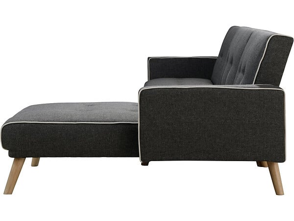HABITAT ET JARDIN - Canapé d'angle convertible et réversible "Jules" - 3 places - Gris - large