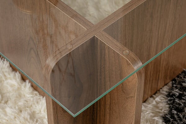 HABITAT ET JARDIN - Table basse en bois "Flavio" - 105 x 65 x 30 cm - Noyer - large