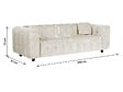HABITAT ET JARDIN - Canapé droit en tissu chenille "Vendome" - 3 places - Beige - vignette