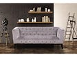 HABITAT ET JARDIN - Canapé droit fixe en velours "Vanessa" - 3 places - Gris clair - vignette