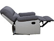 HABITAT ET JARDIN - Fauteuil relax "Lincoln" - 90 x 89 x 103 cm - Blanc/Gris clair - vignette