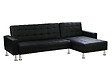 HABITAT ET JARDIN - Canapé d'angle convertible et réversible "Theo" - 260 x 82/144 x 81 cm - 4 places - Noir - vignette