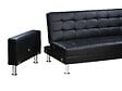 HABITAT ET JARDIN - Canapé d'angle convertible et réversible "Theo" - 260 x 82/144 x 81 cm - 4 places - Noir - vignette