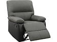 HABITAT ET JARDIN - Fauteuil relax "Lincoln" - 90 x 89 x 103 cm - Noir/Gris foncé - vignette
