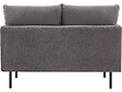 HABITAT ET JARDIN - Canapé fixe tissu "Rudy" - 132 x 78 x 88 cm - 2 places - Gris foncé - vignette