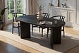 HABITAT ET JARDIN - Table à manger en bois "Sablin" - 180 x 89 x 75 cm - Bois Noir - vignette