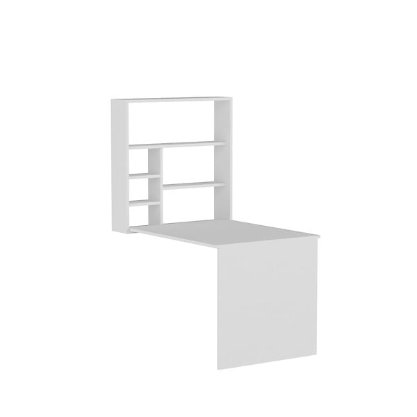 HABITAT ET JARDIN - Bureau en bois "Sedir" - 90 x 59 x 154 cm - Blanc - large