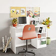 HABITAT ET JARDIN - Bureau en bois "Bahar" - 120 x 50 x 74 cm - Blanc - vignette