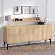 HABITAT ET JARDIN - Buffet en bois "Stella" - 180 x 40 x 55 cm - Chêne Saphir - vignette