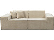HABITAT ET JARDIN - Canapé droit modulable en tissu texturé "Lusso" - 3 places - Beige - vignette