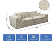 HABITAT ET JARDIN - Canapé droit modulable en tissu texturé "Lusso" - 3 places - Beige - vignette