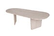 HABITAT ET JARDIN - Table basse en bois "Ovalis" - 130 x 65 x 40 cm - Travertin - vignette