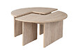 HABITAT ET JARDIN - Table basse en bois "Moira" - 90 x 90 x 41 cm - Travertin - vignette