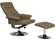 HABITAT ET JARDIN - Fauteuil relax + repose-pieds "Louis" - 1 place - Beige - vignette