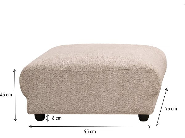 HABITAT ET JARDIN - Ottoman pour canapé modulable "Saint Germain" - Beige - large