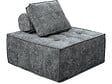 HABITAT ET JARDIN - Chauffeuse en tissu texturé "Velluto" - 96 x 100 x 89 cm - Gris - vignette