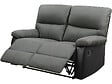 HABITAT ET JARDIN - Canapé relax "Lincoln" - 147 x 89 x 103 cm - 2 places - Noir / Gris foncé - vignette