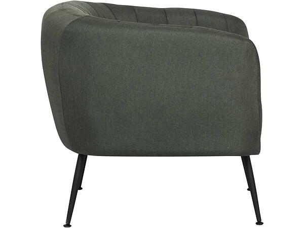 HABITAT ET JARDIN - Fauteuil en tissu "Diana" - 1 place - Gris foncé - large