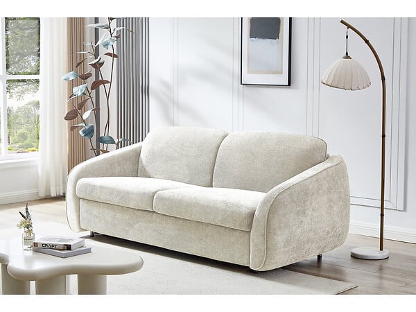 HABITAT ET JARDIN - Canapé lit convertible express en tissu texturé "Laurie" - 202 x 107 x 85 cm - large
