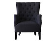 HABITAT ET JARDIN - Fauteuil Scandinave Tissu "Duchesse" - 76 x 83 x 100,5 cm - Noir - vignette