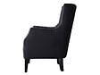HABITAT ET JARDIN - Fauteuil Scandinave Tissu "Duchesse" - 76 x 83 x 100,5 cm - Noir - vignette