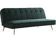 HABITAT ET JARDIN - Canapé Clic Clac velours "James" - 180 x  83 x 75 cm - 3 places - Vert foncé. - vignette