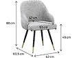 HABITAT ET JARDIN - Lot de 2 chaises en tissu "Harmony" - 54 x 57 x 90 cm - Beige - vignette