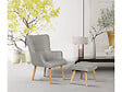 HABITAT ET JARDIN - Fauteuil style scandinave en tissu "Odense" - 1 place - Gris clair - vignette