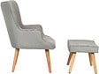 HABITAT ET JARDIN - Fauteuil style scandinave en tissu "Odense" - 1 place - Gris clair - vignette