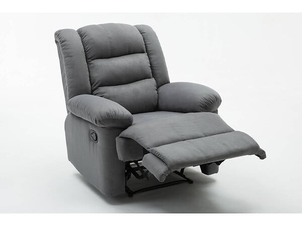 HABITAT ET JARDIN - Fauteuil relax "Buckingham" - 85 x 93 x 100 cm - Gris clair - large