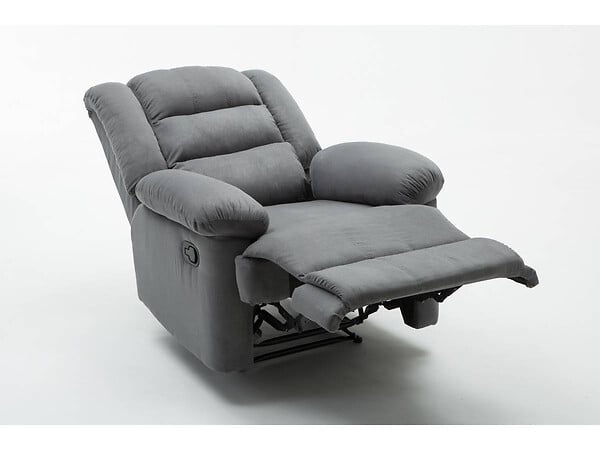 HABITAT ET JARDIN - Fauteuil relax "Buckingham" - 85 x 93 x 100 cm - Gris clair - large