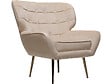 HABITAT ET JARDIN - Fauteuil en velours "Austin" - 79 x 71 x 79.5 cm - Beige - vignette