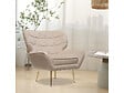 HABITAT ET JARDIN - Fauteuil en velours "Austin" - 79 x 71 x 79.5 cm - Beige - vignette