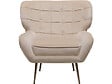 HABITAT ET JARDIN - Fauteuil en velours "Austin" - 79 x 71 x 79.5 cm - Beige - vignette