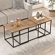 HABITAT ET JARDIN - Lot de 3 tables basse en bois "VG9" - 90 x 45 x 44 cm - Pin Atlantique - vignette