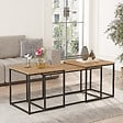 HABITAT ET JARDIN - Lot de 3 tables basse en bois "VG9" - 90 x 45 x 44 cm - Pin Atlantique - vignette