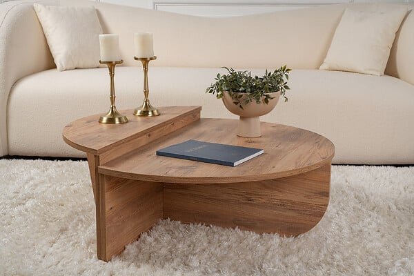 HABITAT ET JARDIN - Table basse en bois "Orion" - 90 x 60 x 30 cm - Pin atlantique - large