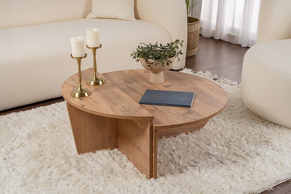 HABITAT ET JARDIN - Table basse en bois "Orion" - 90 x 60 x 30 cm - Pin atlantique - large