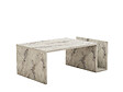 HABITAT ET JARDIN - Table basse en bois "Memo" - 86 x 50 x 32 cm - Marbre Freesia - vignette