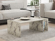 HABITAT ET JARDIN - Table basse en bois "Memo" - 86 x 50 x 32 cm - Marbre Freesia - vignette