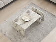 HABITAT ET JARDIN - Table basse en bois "Memo" - 86 x 50 x 32 cm - Marbre Freesia - vignette