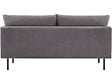 HABITAT ET JARDIN - Canapé fixe tissu "Rudy" - 180.5 x 78 x 52 cm - 3 places - Gris foncé - vignette